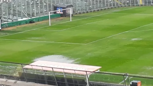 La cancha del Monumental a pocas horas del partido