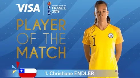 Cristiane Endler fue elegida la figura del partido en el Chile vs Estados Unidos