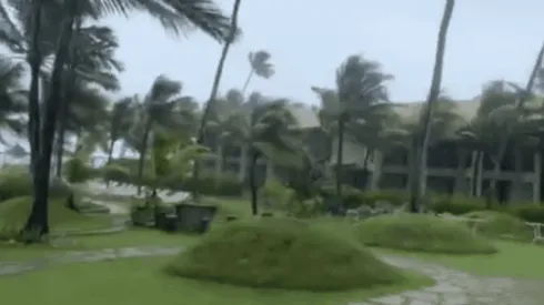 Una fuerte tormenta se dejó caer donde está la Roja