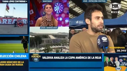 Jorge Valdivia troleando a periodista