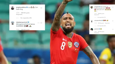 Arturo Vidal se llenó de mensajes de aliento