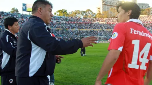 Borghi con Matías en la Roja, uno de los lugares donde lo tuvo.