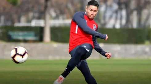 Opazo en la última práctica de Colo Colo.