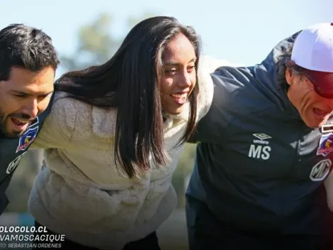 La pantera Daniela Seguel visitó al plantel de Colo Colo