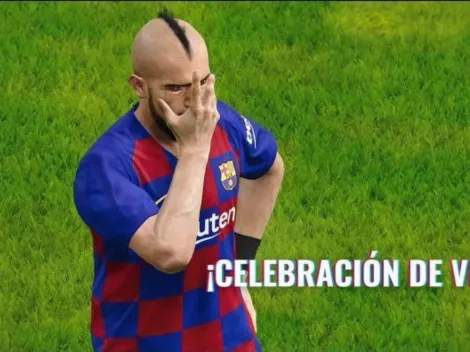 Vidal ya tiene su celebración en el PES 2020