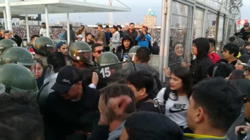 Momento de caos en el sector Caupolicán