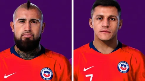Los rostros de Vidal y Alexis en PES 2020