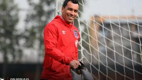 Esteban Paredes en el entrenamiento del popular.