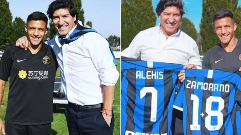 Iván Zamorano y Alexis Sánchez en el Inter