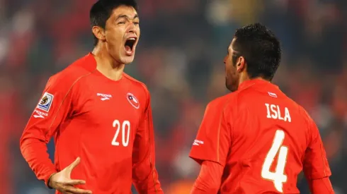 Celebración de gol de Rodrigo Millar