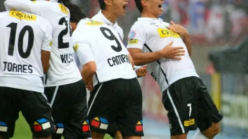Paredes celebrando el gol de Campora en el clásico