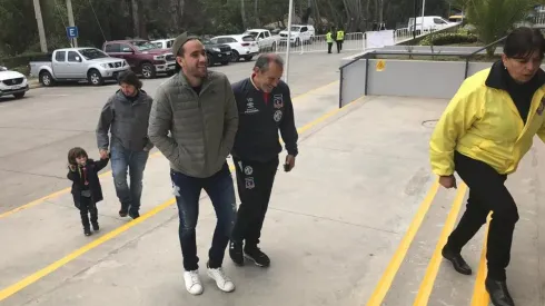 Zaldivia ingresando al estadio