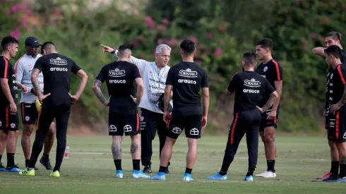 La selección chilena entrenó este domingo en el complejo La Manga, Murcia