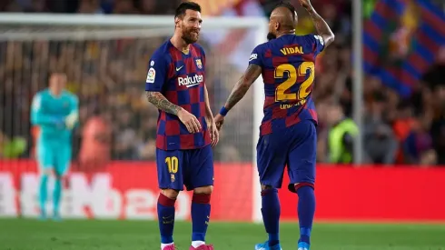 Lionel Messi y Arturo Vidal