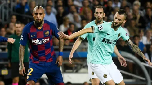 Vidal entrentando al Inter