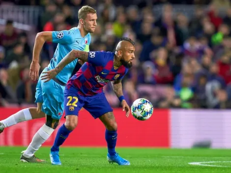 Vidal jugó los 90' y le anularon un gol en la igualdad del Barcelona ante el Slavia Praga