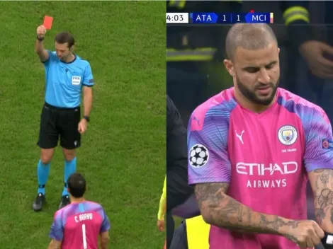 Increíble: Bravo salva el empate haciéndose expulsar