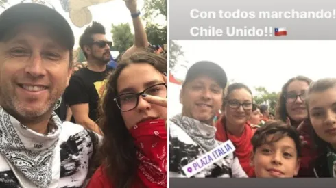 El ex capitán de Colo Colo presente en la calle.