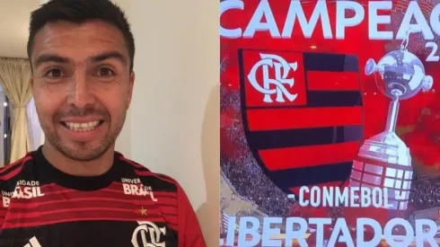 Gonzalo Fierro festeja el título de Flamengo en Copa Libertadores