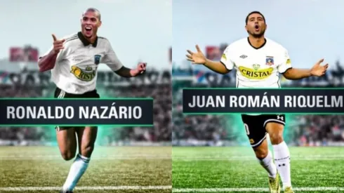 CDF lanza imágenes de Ronaldo y Riquelme con la camiseta de Colo Colo