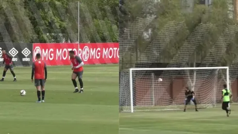 Esteban Paredes entrega grandes jugadas en el amistoso ante Coquimbo.