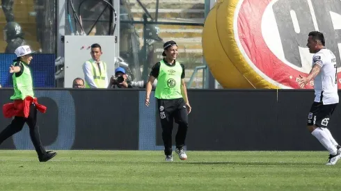 Paredes celebrando el 216 junto a sus retoños