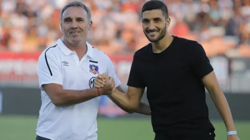 Espina con Blandi en su presentación en el Monumental