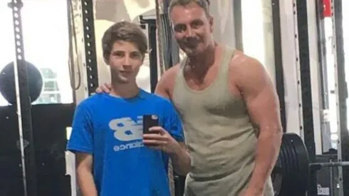 Marcelo Barticciotto y su hijo