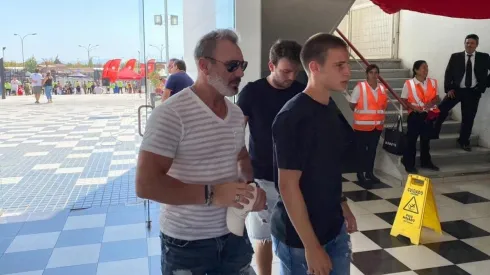 Marcelo Barticciotto junto a su hijo Bruno en el Monumental