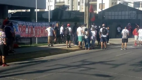Hinchas en Curicó