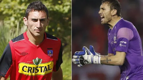 Raúl Olivares con la camiseta de Colo Colo y Jorge Wilstermann