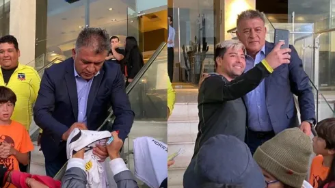 Claudio Borghi comparte con los hinchas de Colo Colo
