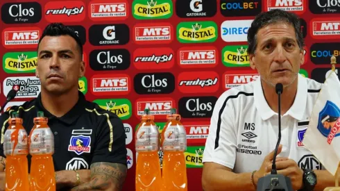 Parades y Salas en la conferencia previa a la final de la Copa Chile.