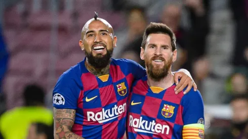 Vidal y Messi en el Barcelona.