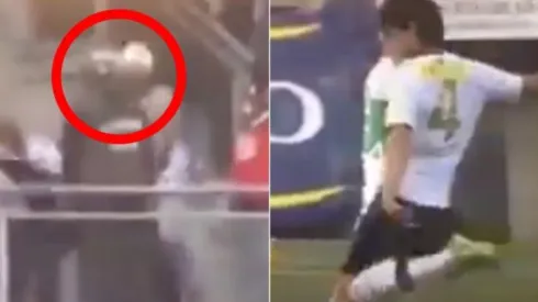 El momento preciso del pelotazo.