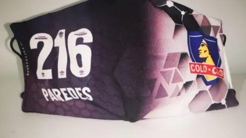 La mascarilla que le hicieron a Esteban Paredes conmemora sus 216 goles en Primera