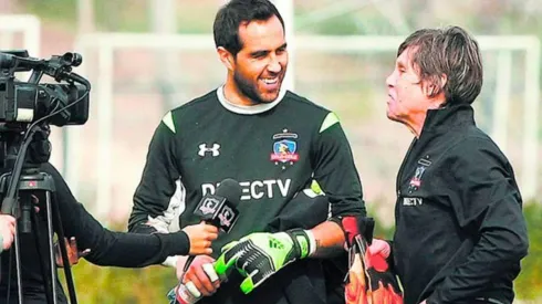 Julio Rodríguez y Claudio Bravo en Colo Colo
