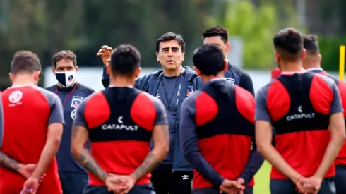 Quinteros dirigió su primera práctica y aseguró estar feliz con lo que tiene.