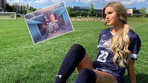 Jullien Ramírez feliz con su nueva carta de Javier Parraguez en FIFA 21.