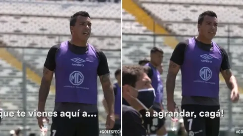 Esteban Paredes vivió caliente el duelo desde la banca de Colo Colo.