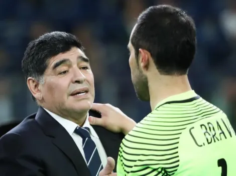 Claudio Bravo despide a Diego Maradona