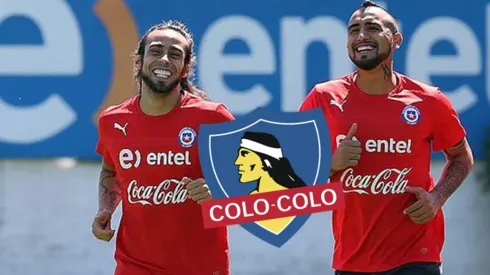 Jorge Valdivia y Arturo Vidal en la selección chilena.