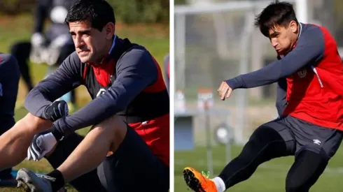 Barroso y Mouche tuvieron un encontrón en un entrenamiento.