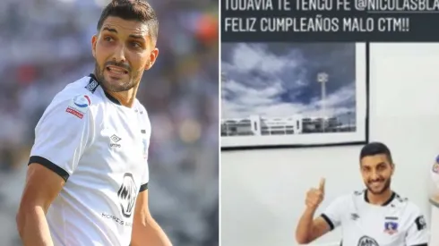 Nicolás Blandi estuvo poco atento al seleccionar el saludo.