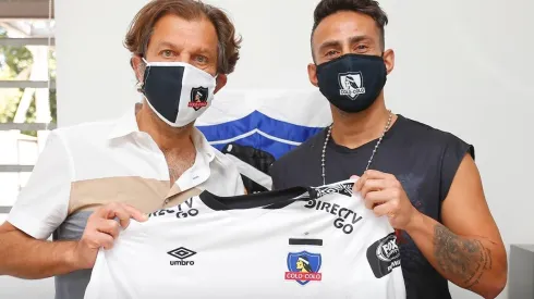 Aníbal Mosa junto a Valdivia en el regreso del Mago a Colo Colo.