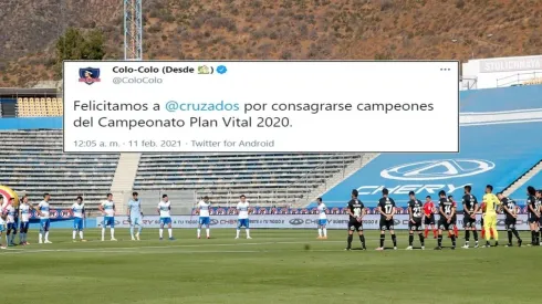 Colo Colo saludó a la UC por consagrarse campeón del fútbol chileno