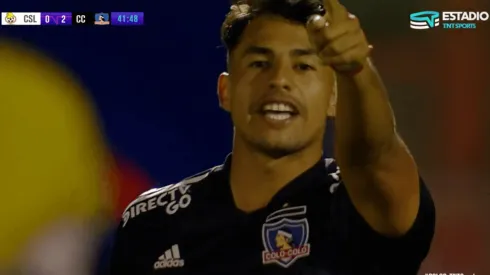 Morales celebra su segundo gol ante Cobresal.