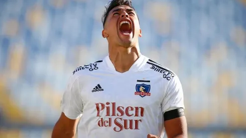 El desahogo de Iván Morales tras su gol a Everton.