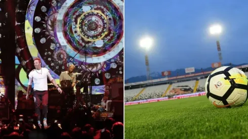 La banda Coldplay aprovechó la difusión del Estadio Monumental.