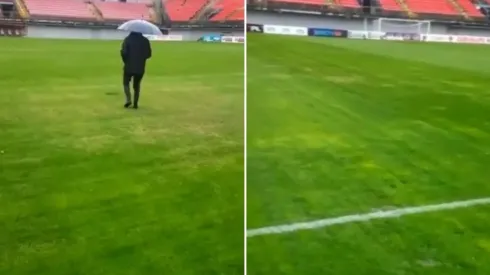 El césped del Nelson Oyarzún parece aguantar bien.